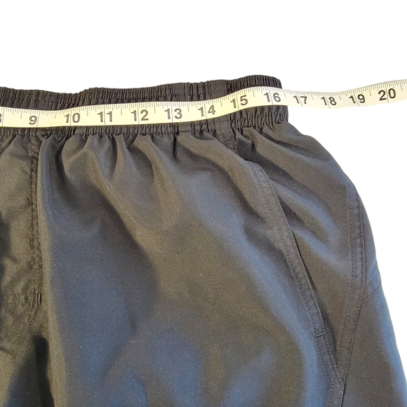 Nike Silver Tag Spell Out Vintage Y2K Black Swim Trunks with Pockets Men's XL - Picture 7 of 11